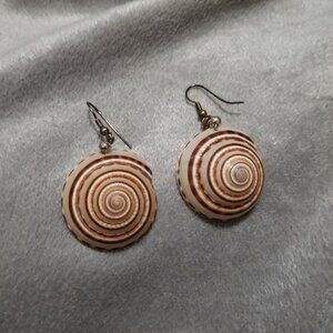 Large Seashell Dangle Earrings